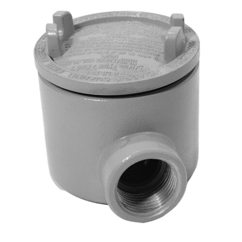 Caja Redonda GUA con Tapa Roscada en Aluminio Tipo E Marca Soldexel