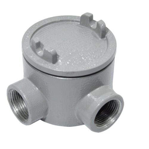 Caja Redonda GUA con Tapa Roscada en Aluminio Tipo L Marca Soldexel