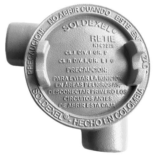 Caja Redonda GUA con Tapa Roscada en Aluminio Tipo N Marca Soldexel