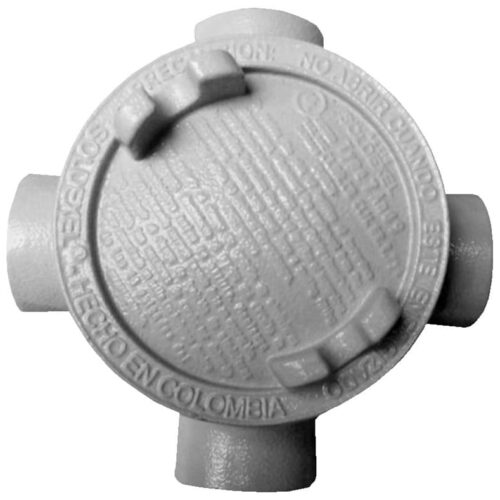 Caja Redonda GUA con Tapa Roscada en Aluminio Tipo X Marca Soldexel